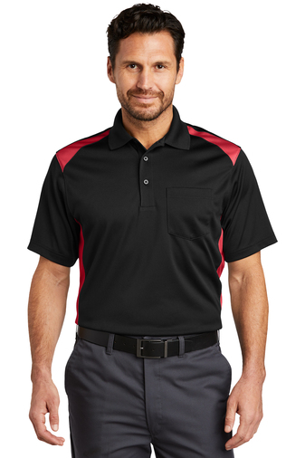 CornerStone® Adult Unisex Select Snag-Proof Two Way Colorblock Pocket Polo Shirt